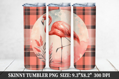 Flamingo Skinny Tumbler 20oz Wrap Design, Animal Tumbler Wra Product Image 1