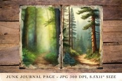 Printable Junk Journal Pages misty forest 11 Product Image 1