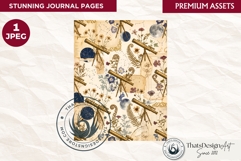 Botanical Herbarium Junk Journal digital paper textured Product Image 1
