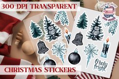 Christmas Sticker Sheet Gothic Dark Winter Holiday PNG Product Image 1