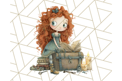 Whimsical Library Clipart with Cozy Readers and Books Product Image 4