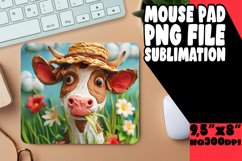 Vibrant Cow Pattern Mouse Mat Product Image 1