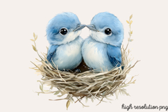 Spring Neutral Blue Clipart PNG Product Image 1