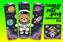 TRENDY 20oz Sublimation Artwork , Cute Bear Product Image 1