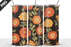 Flowers Tumbler Wrap | Sublimation Design | Tumble PNG Product Image 4