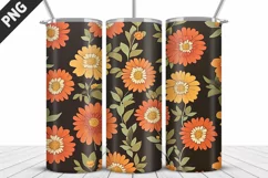 Flowers Tumbler Wrap | Sublimation Design | Tumble PNG Product Image 4