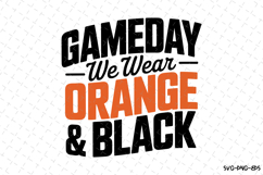 Game Day We Wear Brown &amp; Black Svg | Sport Svg | Svg File Product Image 1
