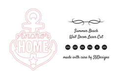 Summer Beach Wall Decor Laser Cut SVG Product Image 2