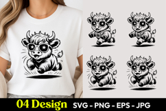 Cool Cow Shades SVG PNG Product Image 1