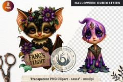 Surreal Halloween Character Cliparts Spooky Curiosities Product Image 1
