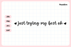 Funny Rearview Mirror Decal Sticker Saying | Trying My Best Product Image 3