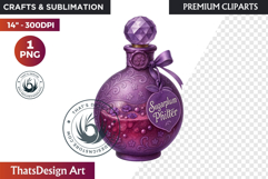 Christmas Winter Potion Bottles PNG, Magical Holiday Clipart Product Image 1
