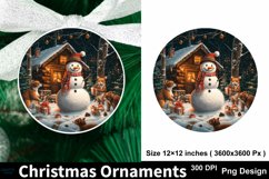 Christmas Ornaments PNG Round Sign PNG, Christmas Round Sign Product Image 1