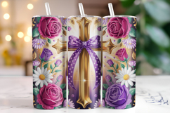 Christian Cross Tumbler Wrap | Sublimation | Tumblers Product Image 1