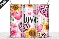Lovely Hearts Tumbler Design | Valentine's Day Tumbler Wrap Product Image 5