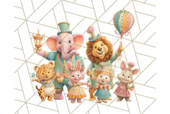 Tiny Carnival Friends Clipart PNG, Animal Fair Festival Product Image 4