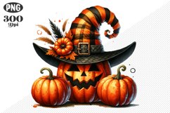Halloween Pumpkins Sublimation - Clipart PNG Design Product Image 1