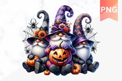 Halloween gnome clipart, Halloween sublimation clipart set Product Image 6