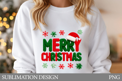 Crochet Merry Christmas T-Shirt. Christmas Sublimation Product Image 1