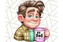 Father&#039;s Day Clipart PNG, Funny Dad Cartoon Clip Art Product Image 4