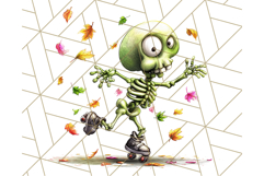 Quirky Skeleton Clipart PNG, Funny Halloween Bones Art Product Image 4
