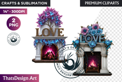 Dreamy Love Assets Vintage Valentine Graphics PNG clipart Product Image 1