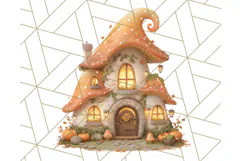 Halloween Witch House Clipart PNG with Potions and Brooms Product Image 4
