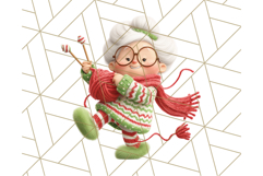 Santa’s Pajama Day Clipart, Cute Christmas Bedtime PNG Product Image 4