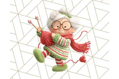 Santa’s Pajama Day Clipart, Cute Christmas Bedtime PNG Product Image 4