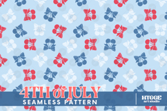 America 4th July Coquette Cherry Bow Seamless Pattern Bundle Product Image 12