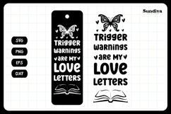 Dark Romance Bookmark Saying SVG | Trigger Warnings Product Image 3