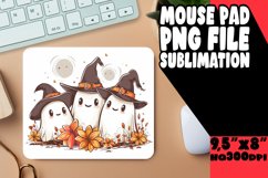 Watercolor Ghost Mouse Pad for Fall PNG Product Image 1