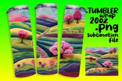Vibrant 3D Summer Wrap for Sublimation Tumblers Product Image 1