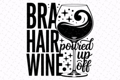 Bra Hair Wine Svg Design | Svg Cut File Product Image 1