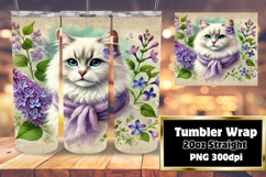 LUXE 20oz Tumbler Graphic for Sublimation , Cute Cat Product Image 1