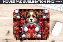Watercolor Dog Mouse Pad Sublimation - Valentines PNG Design Product Image 1