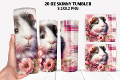 Guinea Pig Skinny Tumbler 20oz Wrap Design, Animal Tumbler Product Image 1