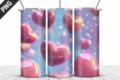 Valentines Love Skinny Tumbler PNG Wrap| Valentines Tumbler Product Image 5
