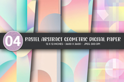 Pastel Abstract Geometric Digital Paper Product Image 1