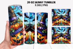Skinny Tumbler 20oz Wrap Design,Halloween Tumbler PNG Design Product Image 1