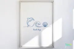 Retro Summer Coastal SVG PNG Clipart Product Image 4