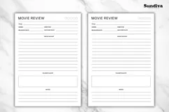 Movie Review Printable 3 | Movie Journal Template Product Image 3