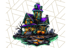 Haunted Houses Clipart PNG, Spooky Halloween Homes Product Image 4