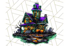 Haunted Houses Clipart PNG, Spooky Halloween Homes Product Image 4