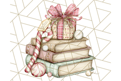 Christmas Book Clipart, Festive Reading PNG Illustrations Product Image 4
