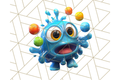 Slime Monster Clipart, Colorful Goo Graphics Png Product Image 4