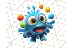 Slime Monster Clipart, Colorful Goo Graphics Png Product Image 4