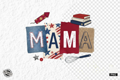 Patriotic MAMA Collage PNG Sublimation Product Image 1