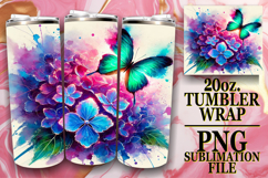 ENCHANTING VIEWS 20oz TUMBLER WRAP, Butterfly Product Image 1