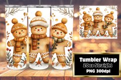 Winter Holiday Wrap 20oz Gingerbread Tumbler Design Product Image 1